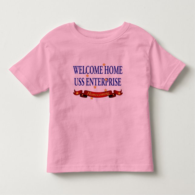 Camiseta Infantil USS Enterprise Home bem-vinda (Frente)