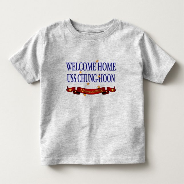 Camiseta Infantil USS Home bem-vindo Chung-Hoon (Frente)