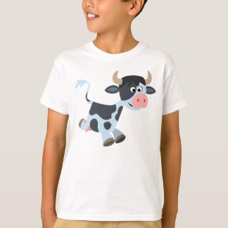 Camiseta Infantil Vaca de Desenho Animado Fofo Cor