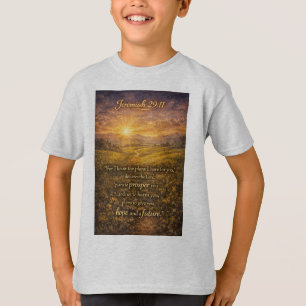 Camiseta Infantil Versículo Bíblico Jeremias 29:11