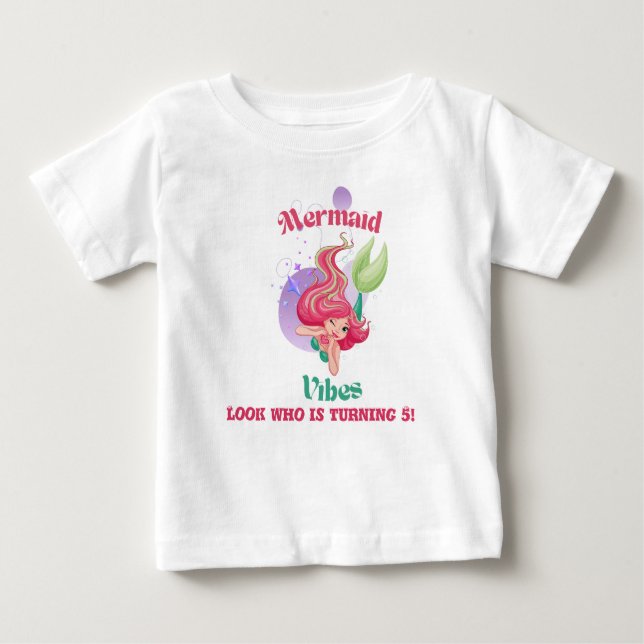 Camiseta Infantil Vibrações de Sereia (Frente)