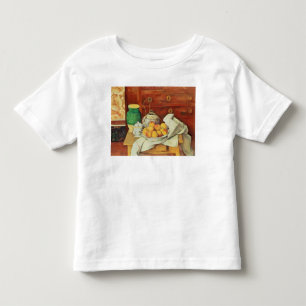 Camiseta Infantil Vida de Paul Cezanne ainda com uma caixa de