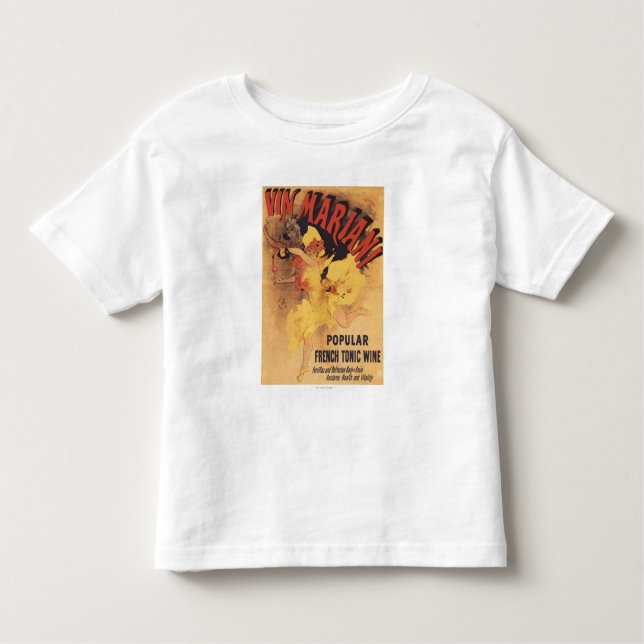 Camiseta Infantil Vin Mariani Dancing Girl Vindo Vinho (Frente)