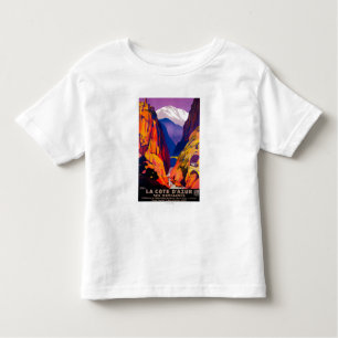 Camiseta Infantil Vintage PosterEurope de Cote d'Azur do La