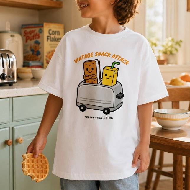 Camiseta infantil Vintage Snack Attack (Criador carregado)