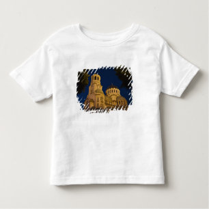 Camiseta Infantil Visão noturna da Catedral de Alexander Nevski
