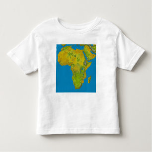Camiseta Infantil Visão topográfica da África