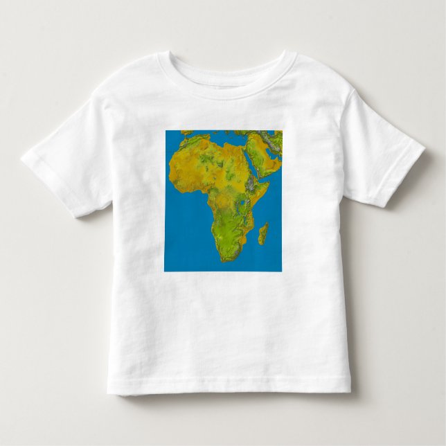 Camiseta Infantil Visão topográfica da África (Frente)