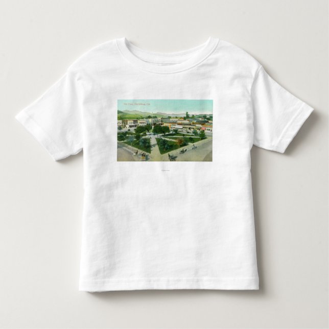 Camiseta Infantil Vista aérea da cidade PlazaHealdsburg, CA (Frente)