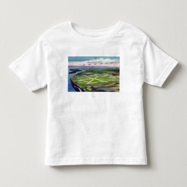Camiseta Infantil Vista aérea do aeroporto de Portland-Colômbia (Frente)
