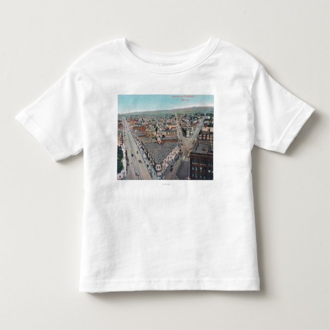 Camiseta Infantil Vista aérea do CityOakland, CA (Frente)