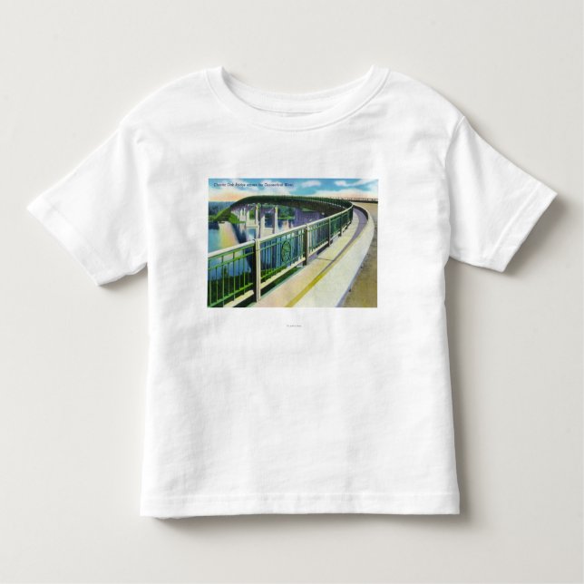 Camiseta Infantil Vista através do Connecticut River (Frente)