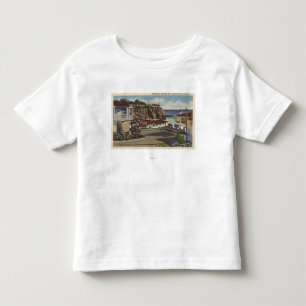 Camiseta Infantil Vista da baía esmeralda & das residências