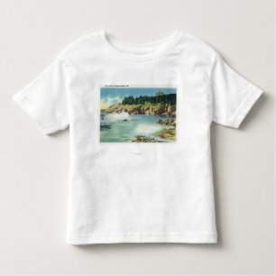 Camiseta Infantil Vista da caverna do miúdo na ilha do esquilo