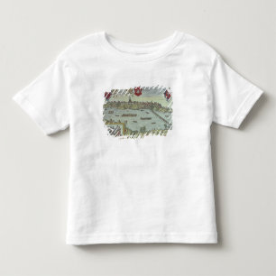 Camiseta Infantil Vista da cidade de Varsóvia ao lado do rio Vístu
