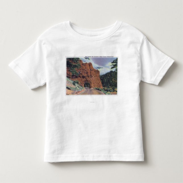 Camiseta Infantil Vista da garganta vermelha, perto da entrada do (Frente)