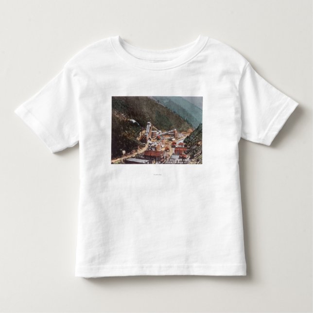 Camiseta Infantil Vista da mina de Hecla que olha abaixo da garganta (Frente)
