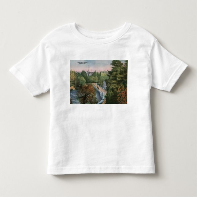Camiseta Infantil Vista da ponte da ilha de Luna (Frente)