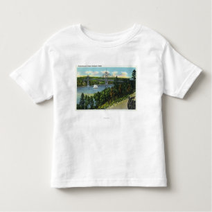 Camiseta Infantil Vista da ponte de Waldo-Hancock