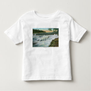 Camiseta Infantil Vista da represa na falha de Ausable
