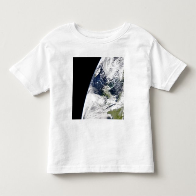 Camiseta Infantil Vista da Terra do espaço (Frente)