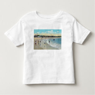 Camiseta Infantil Vista de Long Beach e de cabo Ann