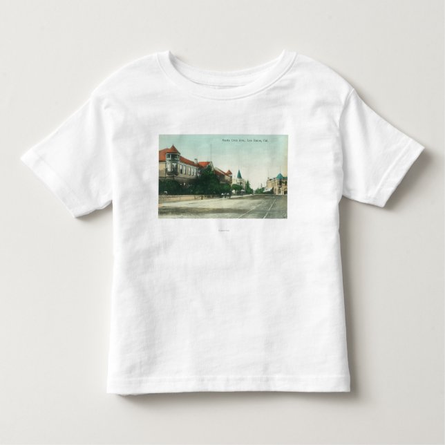 Camiseta Infantil Vista de Santa Cruz AvenueLos Gatos, CA (Frente)