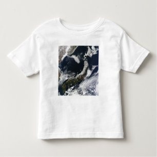 Camiseta Infantil Vista de satélite do Japão