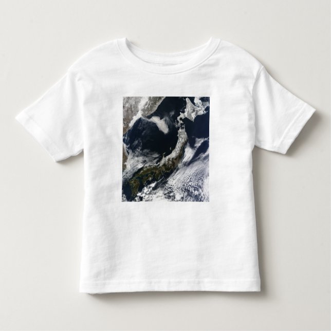 Camiseta Infantil Vista de satélite do Japão (Frente)