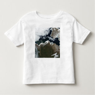 Camiseta Infantil Vista de satélite do noroeste do Canadá