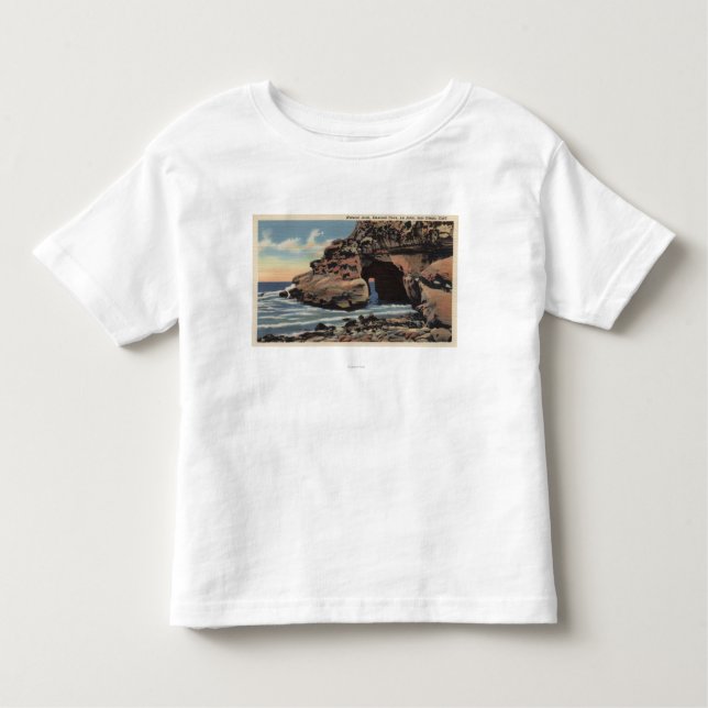 Camiseta Infantil Vista do arco natural, angra esmeralda (Frente)
