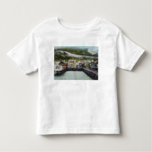 Camiseta Infantil Vista do beira-rio & do TownDouglass, AK