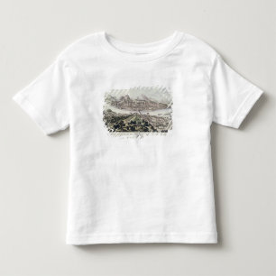 Camiseta Infantil Vista do capital e da fortaleza de Salzburg,