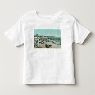 Camiseta Infantil Vista do casino, da praia, e do cais