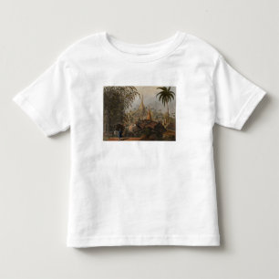 Camiseta Infantil Vista do grande pagode de Dagon e do Scener