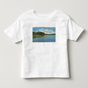 Camiseta Infantil Vista do lago Cobbosseecontee na angra de Pernette