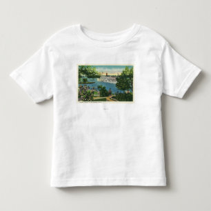Camiseta Infantil Vista do navio a vapor de Toronto