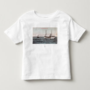 Camiseta Infantil Vista do navio a vapor ElizabethBandon, OU