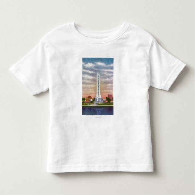Camiseta Infantil Vista do termômetro gigante de Texaco (Frente)