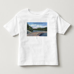 Camiseta Infantil Vista do viaduto da angra da lontra, Champlain Mt.