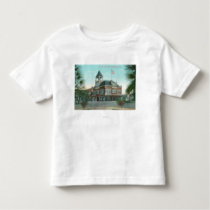 Camiseta Infantil Vista exterior da cidade HallHealdsburg, CA