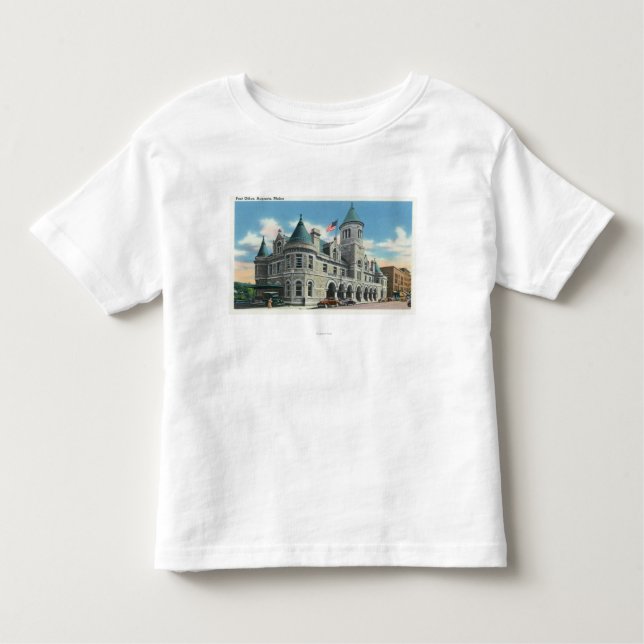 Camiseta Infantil Vista exterior da estação de correios 4 (Frente)