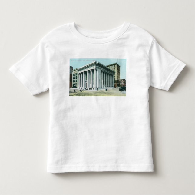 Camiseta Infantil Vista exterior do banco de Califórnia (Frente)