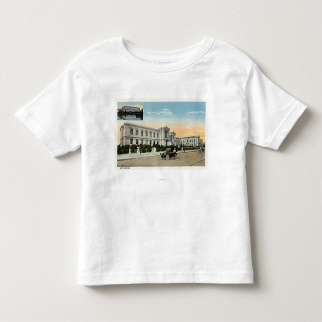 Camiseta Infantil Vista exterior do museu de arte # 2 (Frente)