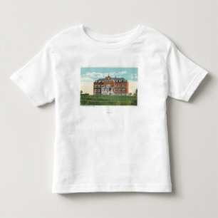 Camiseta Infantil Vista exterior do Sanitarium do licor beneditino
