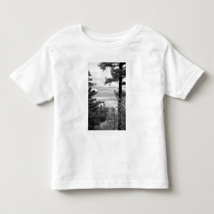 Camiseta Infantil Vista oeste do cume da Sandia, Montanhas,