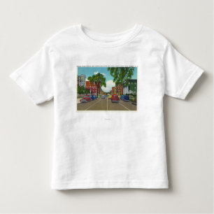 Camiseta Infantil Vista oriental da rua de Genesee