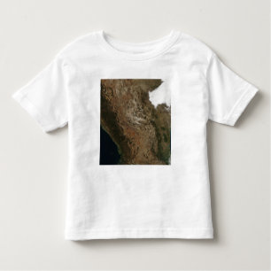 Camiseta Infantil Vista por satélite da paisagem do centro do México