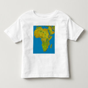 Camiseta Infantil Vista topográfica de África