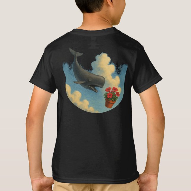 Camiseta Infantil Whale & Bowl Of Petunias - Back (Verso)